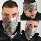 Australia Kookaburra Christmas Neck Gaiter Bottlebrush Eucalyptus Blossoms Watercolor - Aussie Hoodie