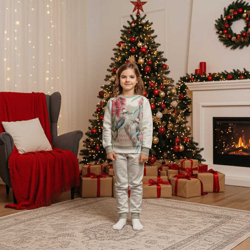 Australia Kookaburra Christmas Pajama Set Bottlebrush Eucalyptus Blossoms Watercolor - Aussie Hoodie