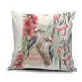 Australia Kookaburra Christmas Pillow Cover Bottlebrush Eucalyptus Blossoms Watercolor - Aussie Hoodie