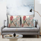 Australia Kookaburra Christmas Pillow Cover Bottlebrush Eucalyptus Blossoms Watercolor - Aussie Hoodie