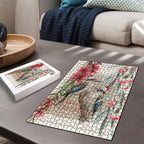 Australia Kookaburra Christmas Puzzle Bottlebrush Eucalyptus Blossoms Watercolor - Aussie Hoodie