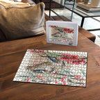 Australia Kookaburra Christmas Puzzle Bottlebrush Eucalyptus Blossoms Watercolor - Aussie Hoodie