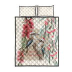 Australia Kookaburra Christmas Quilt Bed Set Bottlebrush Eucalyptus Blossoms Watercolor - Aussie Hoodie