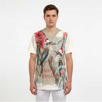 Australia Kookaburra Christmas Scrub Top Bottlebrush Eucalyptus Blossoms Watercolor - Aussie Hoodie