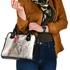 Australia Kookaburra Christmas Shoulder Handbag Bottlebrush Eucalyptus Blossoms Watercolor - Aussie Hoodie