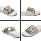 Australia Kookaburra Christmas Slide Sandals Bottlebrush Eucalyptus Blossoms Watercolor - Aussie Hoodie