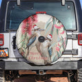 Australia Kookaburra Christmas Spare Tire Cover Bottlebrush Eucalyptus Blossoms Watercolor - Aussie Hoodie