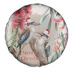 Australia Kookaburra Christmas Spare Tire Cover Bottlebrush Eucalyptus Blossoms Watercolor - Aussie Hoodie
