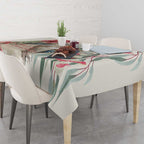 Australia Kookaburra Christmas Tablecloth Bottlebrush Eucalyptus Blossoms Watercolor - Aussie Hoodie