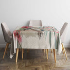 Australia Kookaburra Christmas Tablecloth Bottlebrush Eucalyptus Blossoms Watercolor - Aussie Hoodie