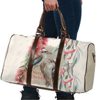 Australia Kookaburra Christmas Travel Bag Bottlebrush Eucalyptus Blossoms Watercolor - Aussie Hoodie