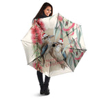 Australia Kookaburra Christmas Umbrella Bottlebrush Eucalyptus Blossoms Watercolor - Aussie Hoodie
