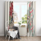 Australia Kookaburra Christmas Window Curtain Bottlebrush Eucalyptus Blossoms Watercolor - Aussie Hoodie