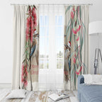 Australia Kookaburra Christmas Window Curtain Bottlebrush Eucalyptus Blossoms Watercolor - Aussie Hoodie