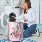 Australia Funny Pink Galah Christmas Laundry Basket Aboriginal Eucalyptus Blossoms Watercolor - Aussie Hoodie