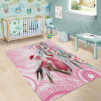 Australia Funny Pink Galah Christmas Area Rug Aboriginal Eucalyptus Blossoms Watercolor - Aussie Hoodie