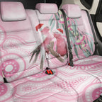 Australia Funny Pink Galah Christmas Back Car Seat Cover Aboriginal Eucalyptus Blossoms Watercolor - Aussie Hoodie