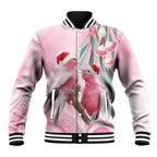 Australia Funny Pink Galah Christmas Baseball Jacket Aboriginal Eucalyptus Blossoms Watercolor - Aussie Hoodie