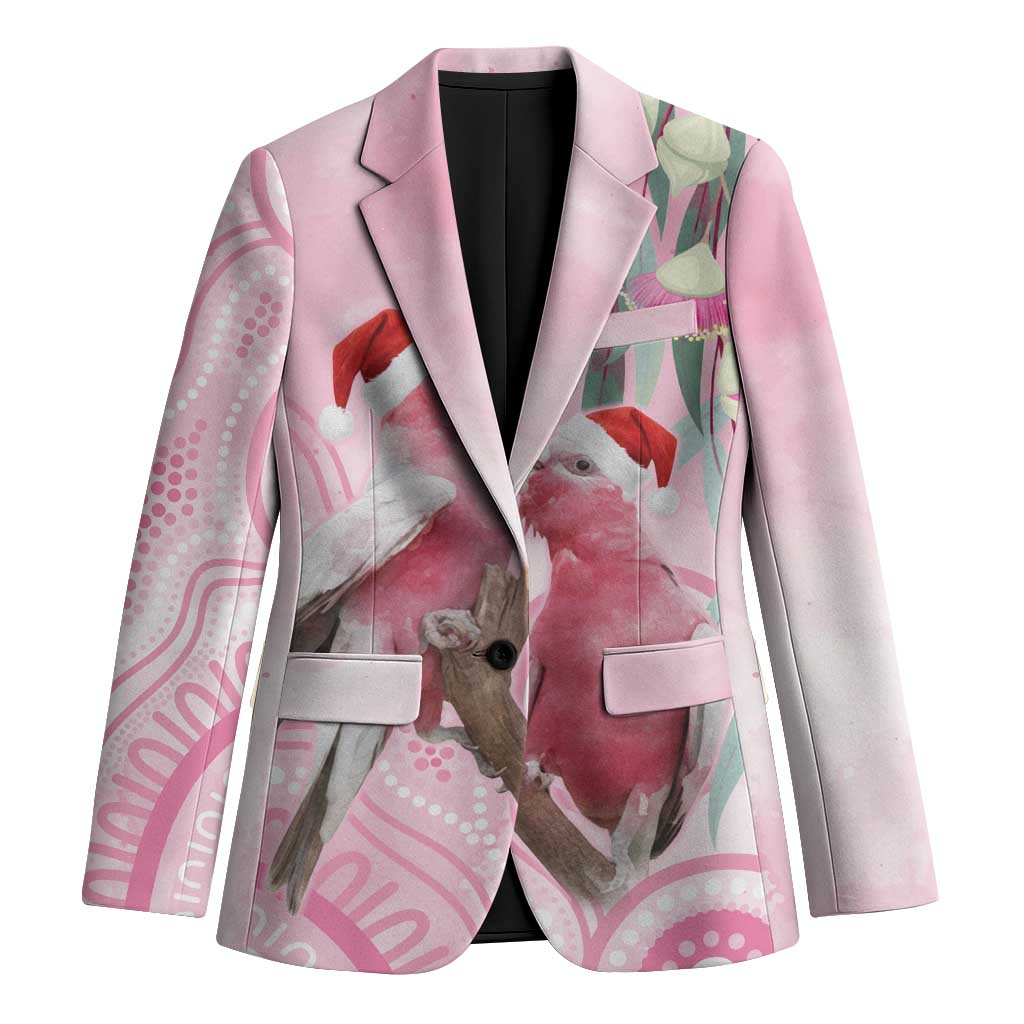 Australia Funny Pink Galah Christmas Blazer Aboriginal Eucalyptus Blossoms Watercolor - Aussie Hoodie