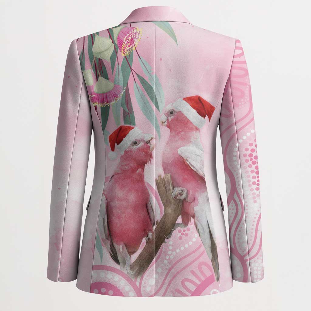 Australia Funny Pink Galah Christmas Blazer Aboriginal Eucalyptus Blossoms Watercolor - Aussie Hoodie