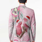 Australia Funny Pink Galah Christmas Blazer Aboriginal Eucalyptus Blossoms Watercolor - Aussie Hoodie