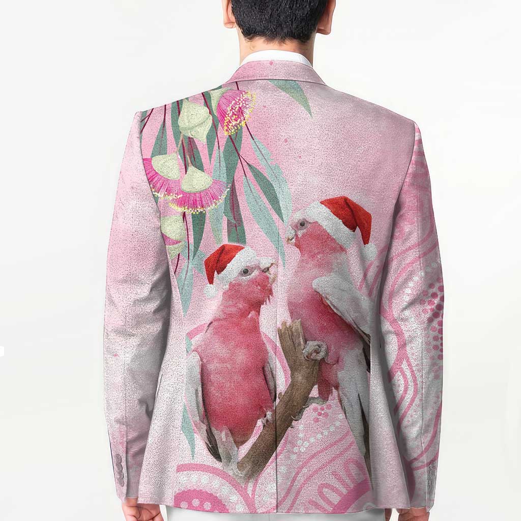 Australia Funny Pink Galah Christmas Blazer Aboriginal Eucalyptus Blossoms Watercolor - Aussie Hoodie