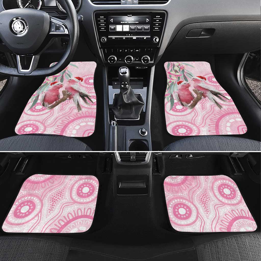 Australia Funny Pink Galah Christmas Car Mats Aboriginal Eucalyptus Blossoms Watercolor - Aussie Hoodie