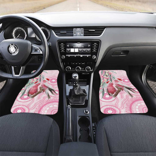 Australia Funny Pink Galah Christmas Car Mats Aboriginal Eucalyptus Blossoms Watercolor - Aussie Hoodie