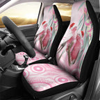 Australia Funny Pink Galah Christmas Car Seat Cover Aboriginal Eucalyptus Blossoms Watercolor - Aussie Hoodie
