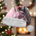Australia Funny Pink Galah Christmas Santa Hat Aboriginal Eucalyptus Blossoms Watercolor - Aussie Hoodie