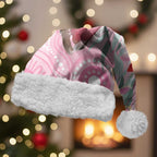 Australia Funny Pink Galah Christmas Santa Hat Aboriginal Eucalyptus Blossoms Watercolor - Aussie Hoodie
