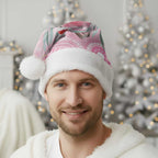 Australia Funny Pink Galah Christmas Santa Hat Aboriginal Eucalyptus Blossoms Watercolor - Aussie Hoodie