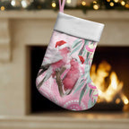 Australia Funny Pink Galah Christmas Stocking Aboriginal Eucalyptus Blossoms Watercolor - Aussie Hoodie
