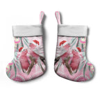 Australia Funny Pink Galah Christmas Stocking Aboriginal Eucalyptus Blossoms Watercolor - Aussie Hoodie