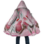 Australia Funny Pink Galah Christmas Cloak Aboriginal Eucalyptus Blossoms Watercolor - Aussie Hoodie
