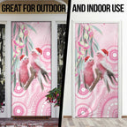 Australia Funny Pink Galah Christmas Door Cover Aboriginal Eucalyptus Blossoms Watercolor - Aussie Hoodie