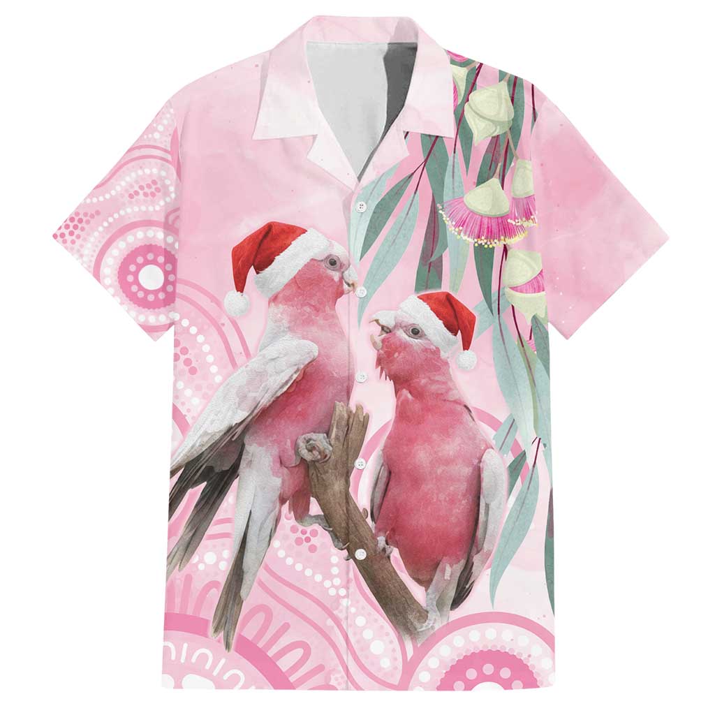 Australia Funny Pink Galah Christmas Family Matching Long Sleeve Bodycon Dress and Hawaiian Shirt Aboriginal Eucalyptus Blossoms Watercolor - Aussie Hoodie