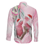 Australia Funny Pink Galah Christmas Family Matching Mermaid Dress and Hawaiian Shirt Aboriginal Eucalyptus Blossoms Watercolor - Aussie Hoodie