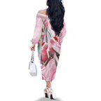 Australia Funny Pink Galah Christmas Family Matching Off The Shoulder Long Sleeve Dress and Hawaiian Shirt Aboriginal Eucalyptus Blossoms Watercolor - Aussie Hoodie