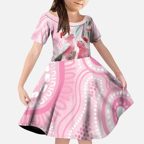 Australia Funny Pink Galah Christmas Family Matching Off Shoulder Short Dress and Hawaiian Shirt Aboriginal Eucalyptus Blossoms Watercolor - Aussie Hoodie