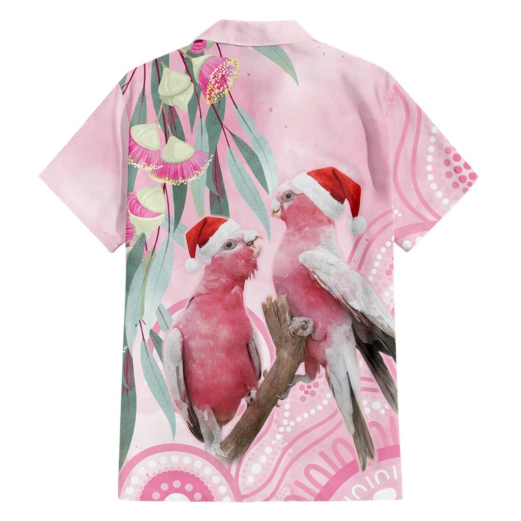 Australia Funny Pink Galah Christmas Family Matching Off Shoulder Short Dress and Hawaiian Shirt Aboriginal Eucalyptus Blossoms Watercolor - Aussie Hoodie