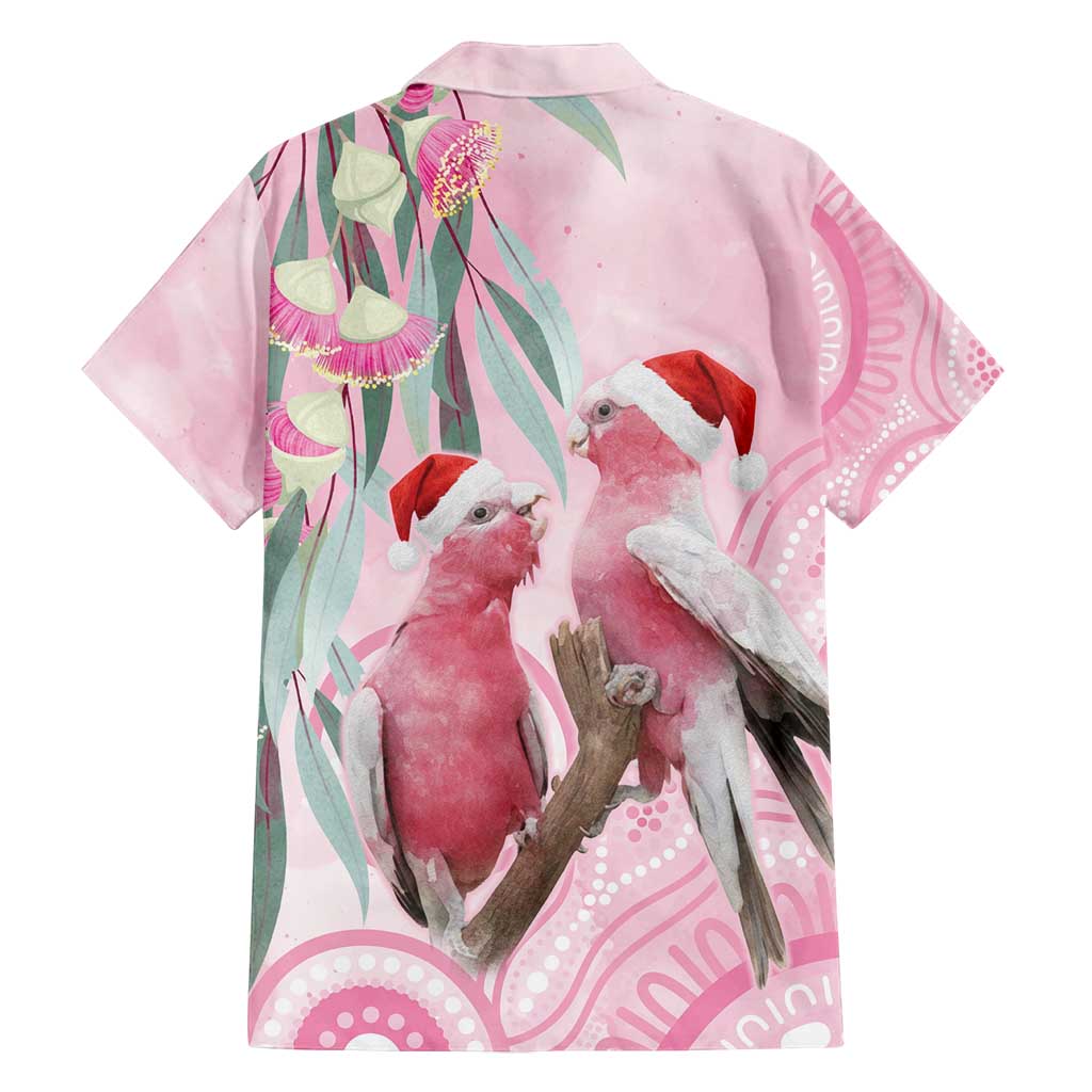 Australia Funny Pink Galah Christmas Family Matching Puletasi and Hawaiian Shirt Aboriginal Eucalyptus Blossoms Watercolor - Aussie Hoodie