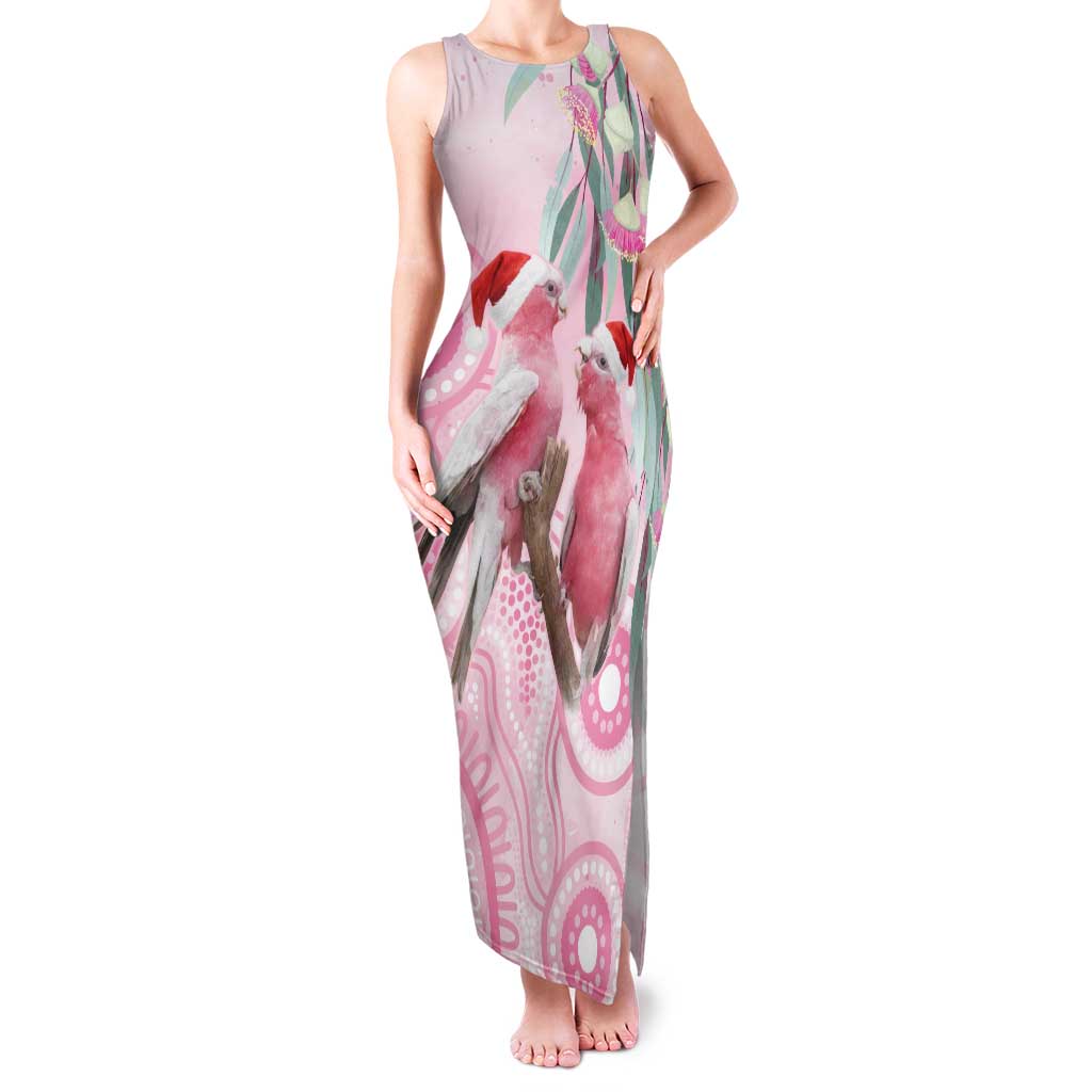 Australia Funny Pink Galah Christmas Family Matching Tank Maxi Dress and Hawaiian Shirt Aboriginal Eucalyptus Blossoms Watercolor - Aussie Hoodie