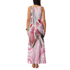Australia Funny Pink Galah Christmas Family Matching Tank Maxi Dress and Hawaiian Shirt Aboriginal Eucalyptus Blossoms Watercolor - Aussie Hoodie