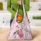 Australia Funny Pink Galah Christmas Grocery Bag Aboriginal Eucalyptus Blossoms Watercolor - Aussie Hoodie