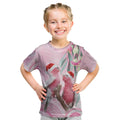 Australia Funny Pink Galah Christmas Kid T Shirt Aboriginal Eucalyptus Blossoms Watercolor - Aussie Hoodie