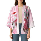 Australia Funny Pink Galah Christmas Kimono Aboriginal Eucalyptus Blossoms Watercolor - Aussie Hoodie