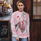 Australia Funny Pink Galah Christmas Ugly Christmas Sweater Aboriginal Eucalyptus Blossoms Watercolor - Aussie Hoodie
