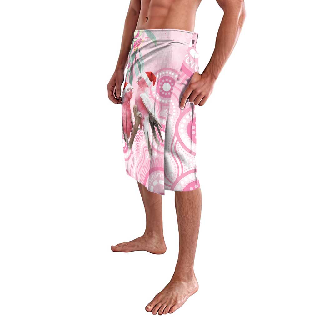 Australia Funny Pink Galah Christmas Lavalava Aboriginal Eucalyptus Blossoms Watercolor - Aussie Hoodie