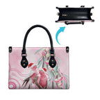 Australia Funny Pink Galah Christmas Leather Bag Aboriginal Eucalyptus Blossoms Watercolor - Aussie Hoodie